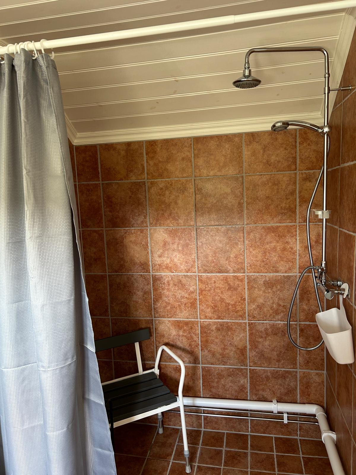 Tiled shower
